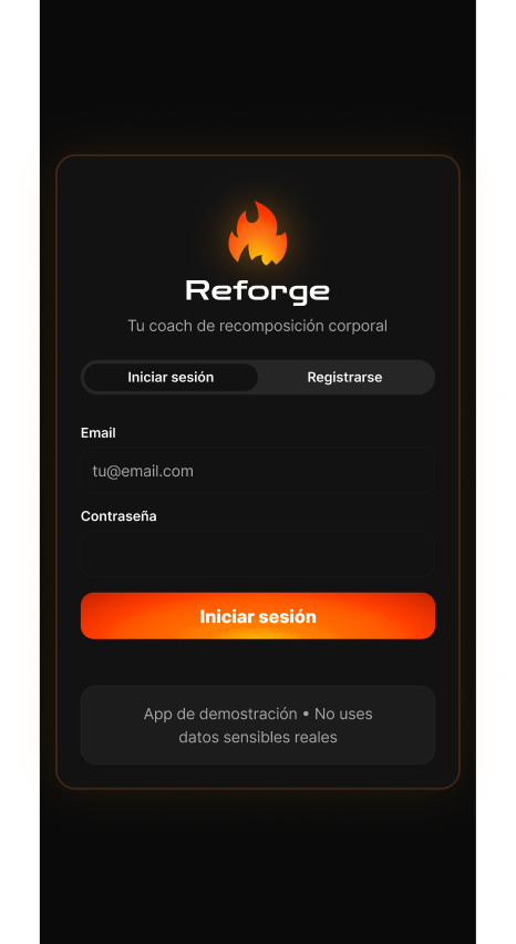 Reforge App Interface